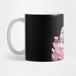 Buddha Guanyin on black background Mug